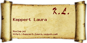 Keppert Laura névjegykártya